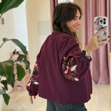 Veste Marguerite Bordeaux