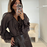 Blouse June Marron