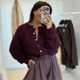 Gilet Nina Aubergine