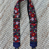 Sangles rouge petites fleurs