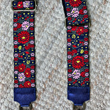 Sangles rouge petites fleurs