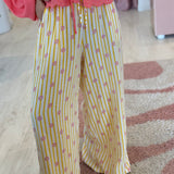 Pantalon Maxence Jaune/Rose