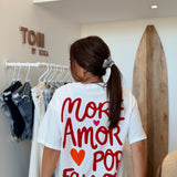 T-shirt More amor Rouge