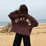 Sweat Super Mom Marron
