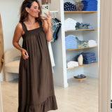 Robe Flora Marron