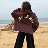 Sweat Super Mom Marron