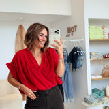 Blouse Elena Rouge