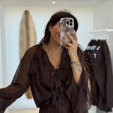 Blouse Lily Marron