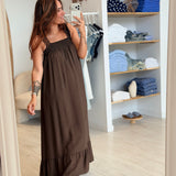 Robe Flora Marron