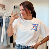 T-shirt More amor Bleu