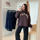 Sweat Super Mom Marron