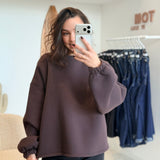 Sweat Super Mom Marron