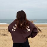 Sweat Super Mom Marron