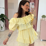 Combi-short Camille Jaune