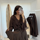 Blouse Lily Marron
