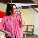 Chemisier Filip Rose-Corail