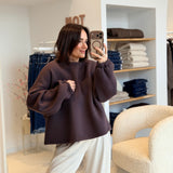 Sweat Super Mom Marron