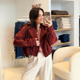 Manteau Tao Bordeaux