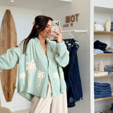 Chemisier Palmiers Vert