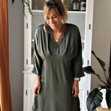 Delphine Khaki Dress