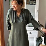 Delphine Khaki Dress